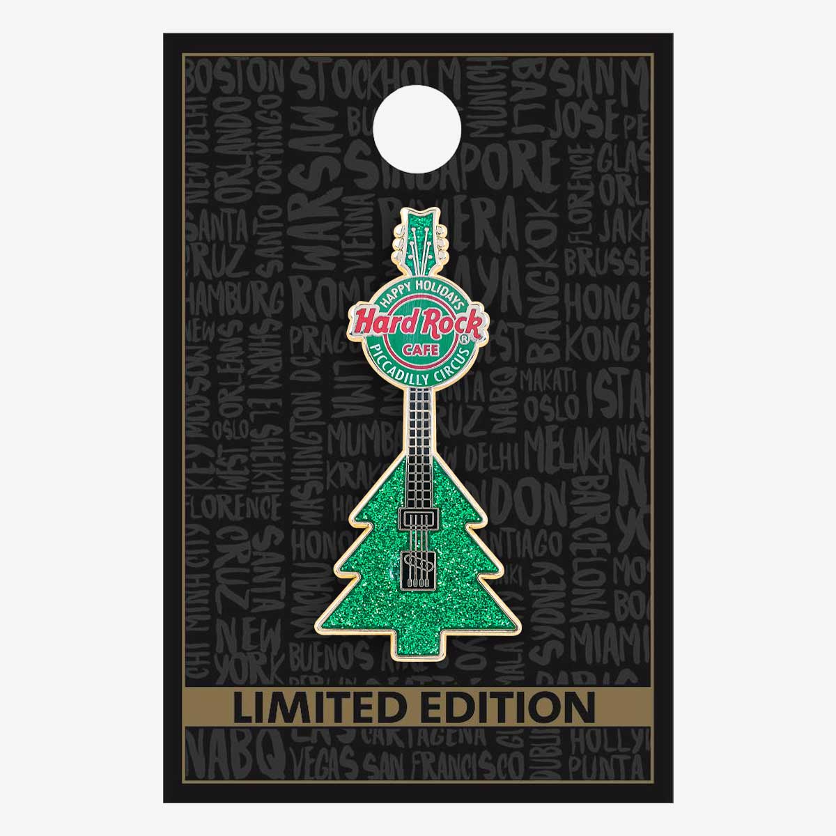 Limited Edition Christmas Tree Shaped Guitar Pin image number 3